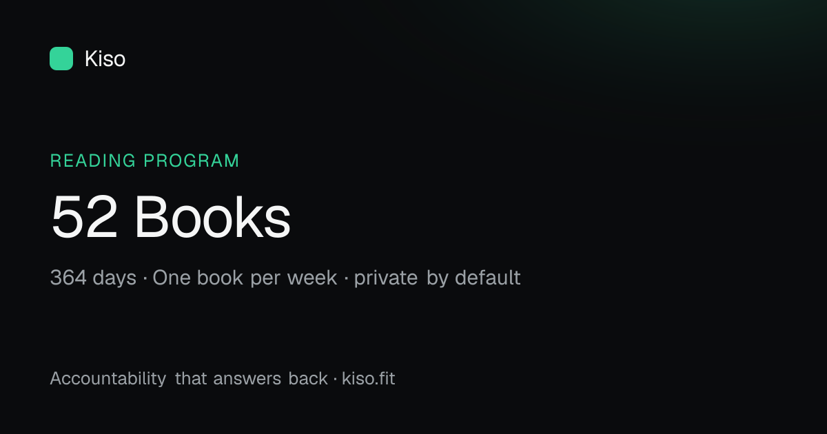 52-Book Reading Challenge — 364 days, One book per week