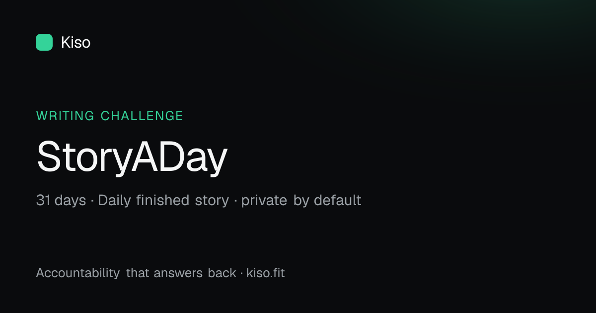 StoryADay Month Companion — 31 days, Daily finished story