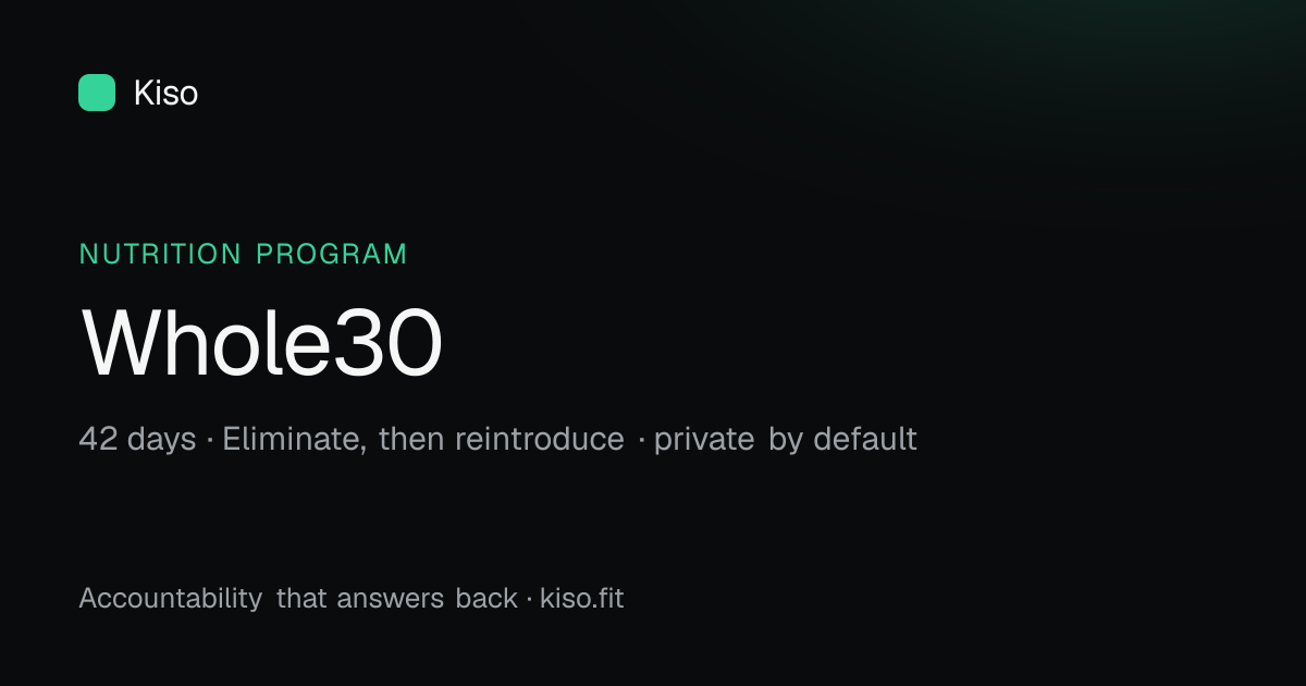 Original Whole30 Companion — 42 days, Eliminate, then reintroduce